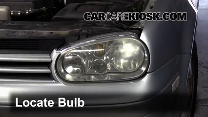 2001 Volkswagen Golf GTI GLS 1.8L 4 Cyl. Turbo Lights Highbeam (replace bulb)
